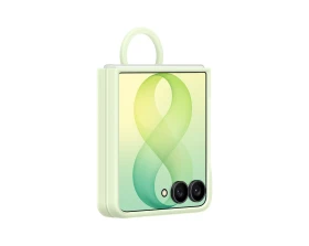 EF-EF776CGE Samsung Silikonový Magnetický Kryt s Kroužkem pro Galaxy Z Flip 8 Green