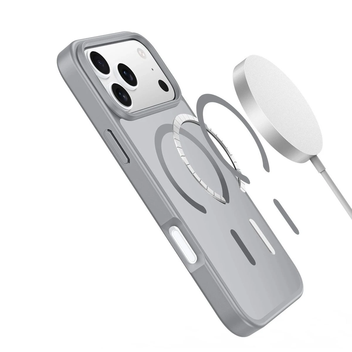 DUX DUCIS case YIND compatible with MagSafe for IPHONE 17 PRO (Open Ring) grey
