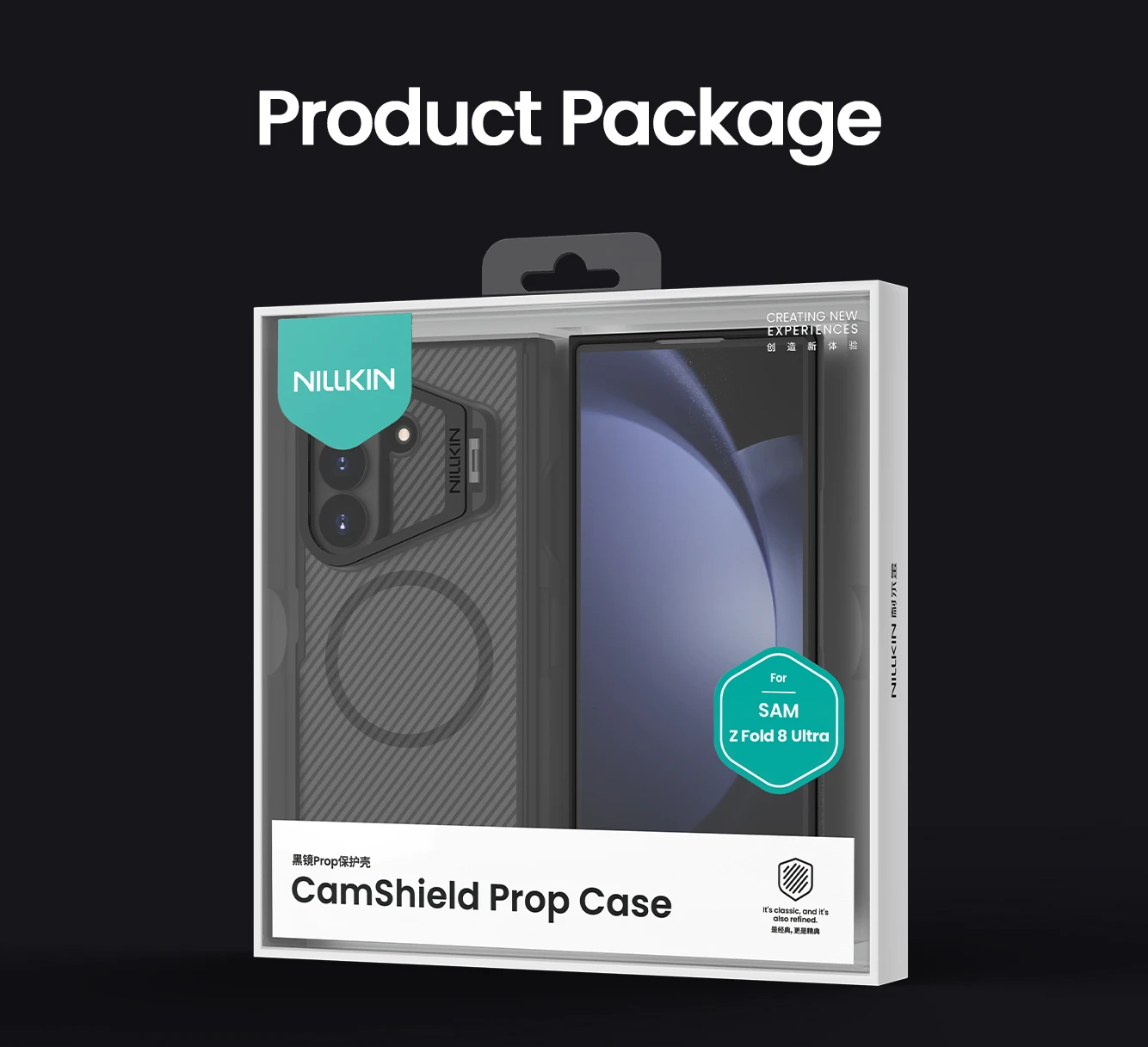 Nillkin CamShield Prop Magnetic Pen Slot (Transp. Lens) Zadní Kryt pro Samsung Galaxy Z Fold 8 Ultra Transparent Black