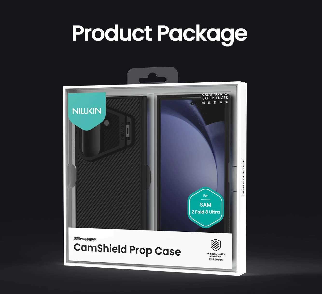 Nillkin CamShield Prop Magnetic Pen Slot (Transparent Lens) Zadní Kryt pro Samsung Galaxy Z Fold 8 Ultra Black