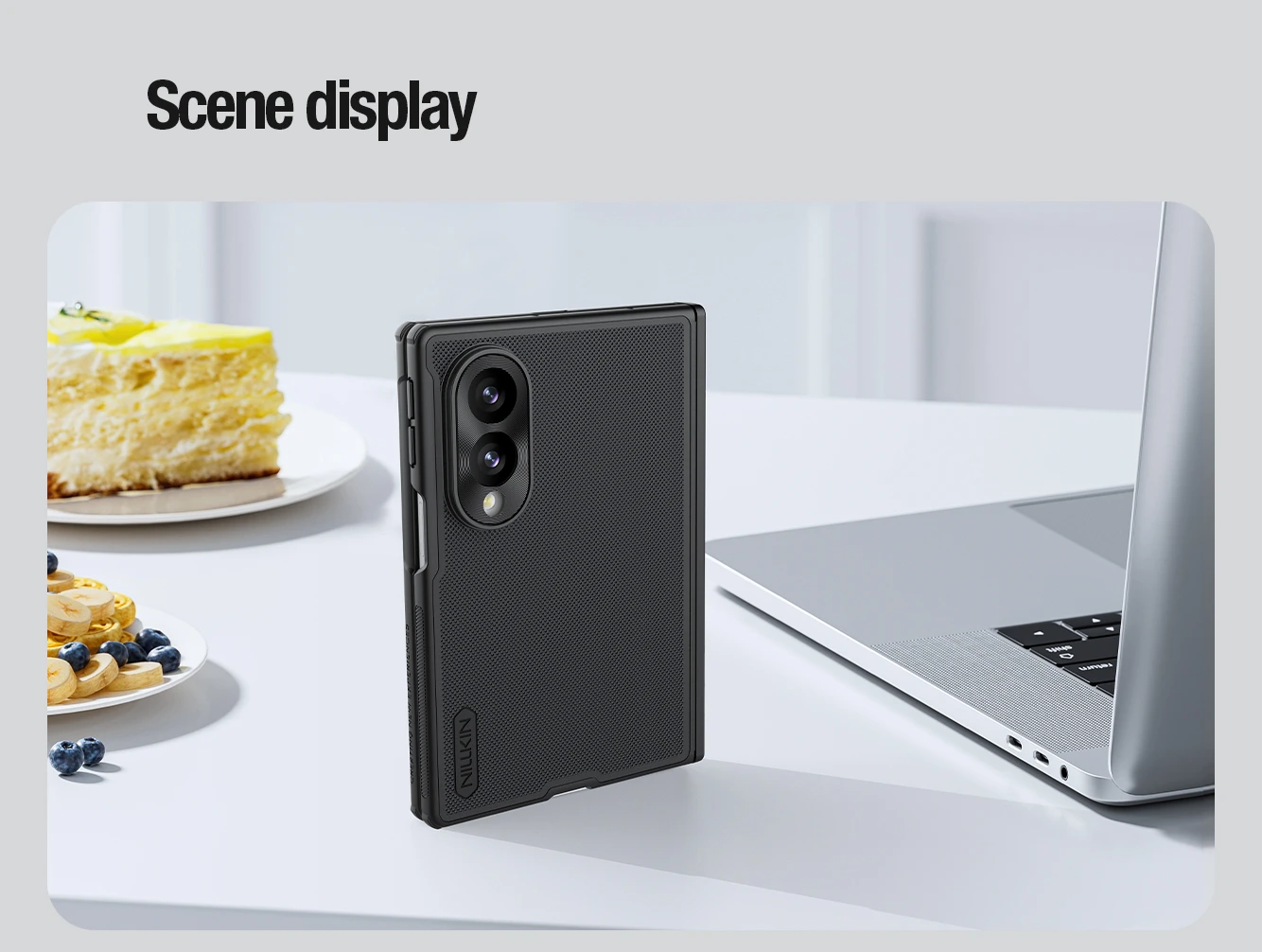 Nillkin Super Frosted FOLD Magnetic Zadní Kryt pro Samsung Galaxy Z Fold 8 Black