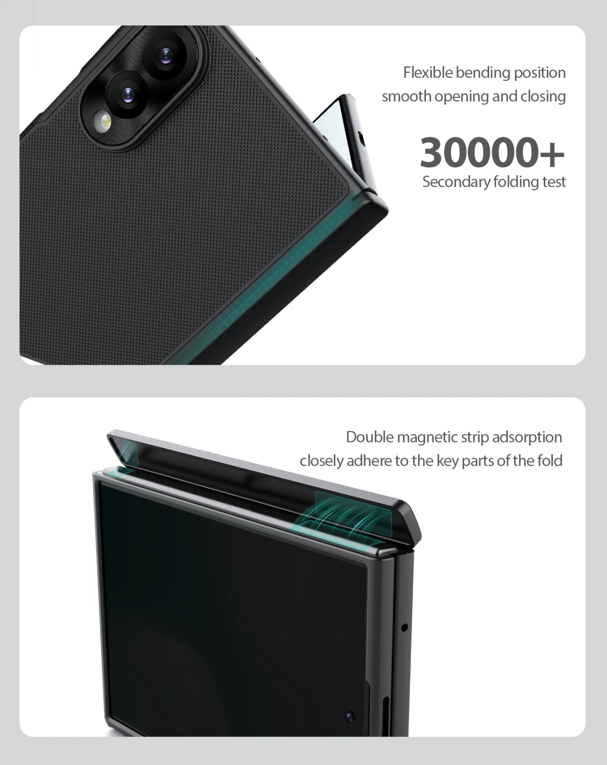 Nillkin Super Frosted FOLD Magnetic Zadní Kryt pro Samsung Galaxy Z Fold 8 Black