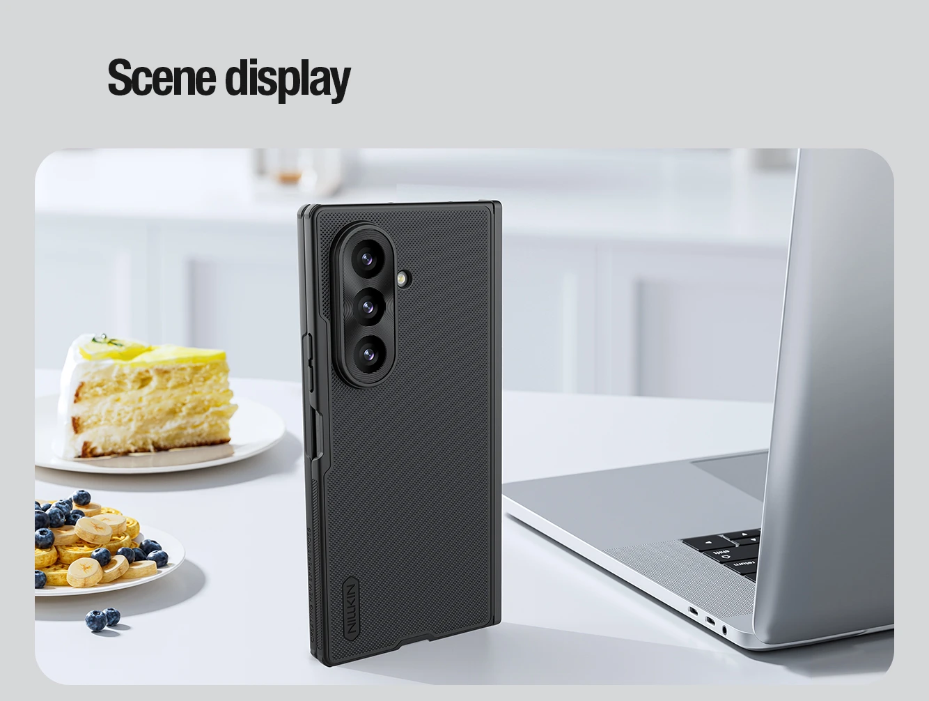 Nillkin Super Frosted FOLD Magnetic Zadní Kryt pro Samsung Galaxy Z Fold 8 Ultra Transparent Black