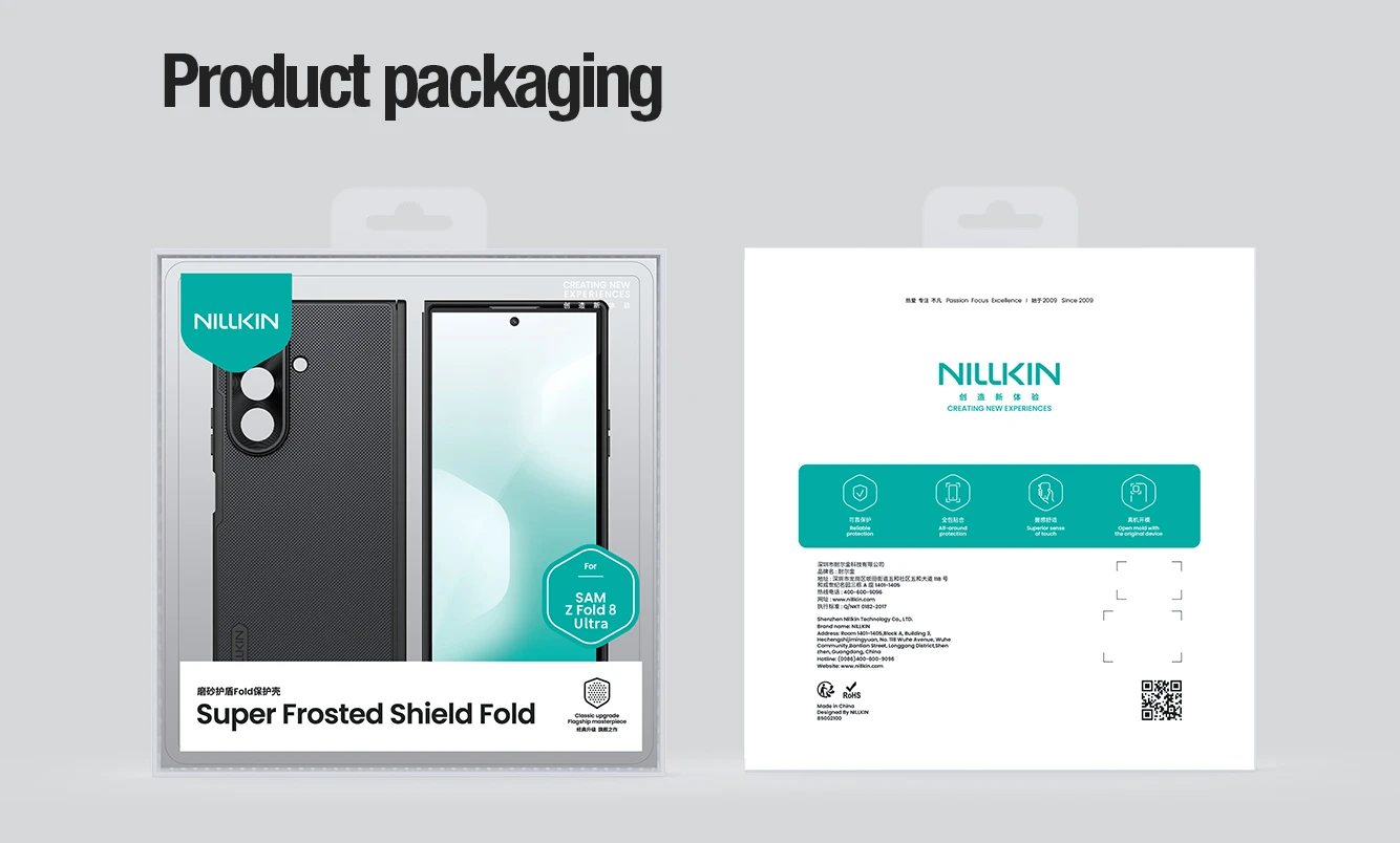 Nillkin Super Frosted FOLD Magnetic Zadní Kryt pro Samsung Galaxy Z Fold 8 Ultra Black