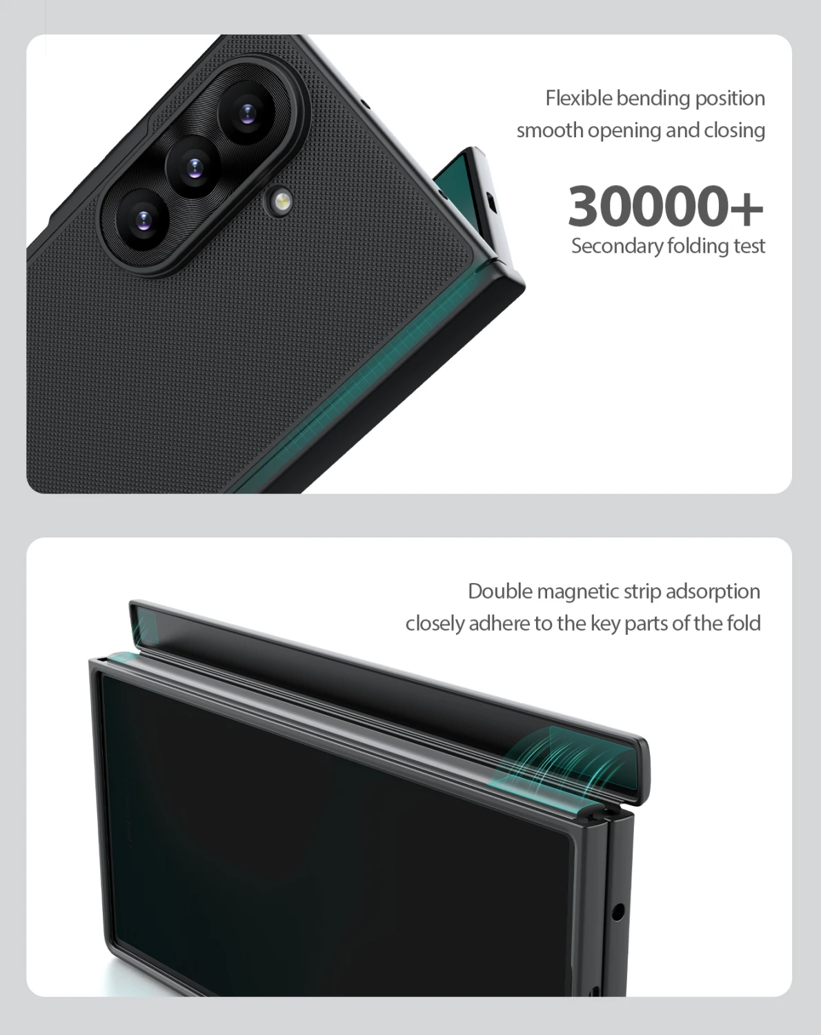Nillkin Super Frosted FOLD Magnetic Zadní Kryt pro Samsung Galaxy Z Fold 8 Ultra Black