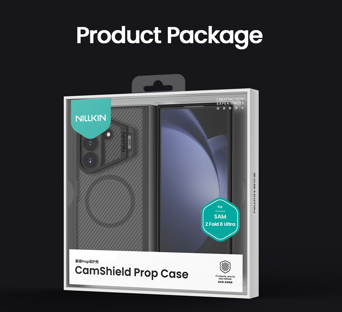 Nillkin CamShield Prop Magnetic (Transparent Lens) Zadní Kryt pro Samsung Galaxy Z Fold 8 Ultra Transparent Black