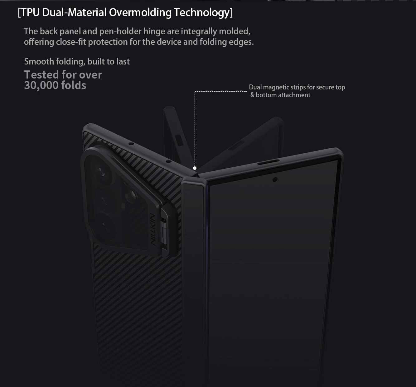 Nillkin CamShield Prop Magnetic (Transparent Lens) Zadní Kryt pro Samsung Galaxy Z Fold 8 Ultra Black