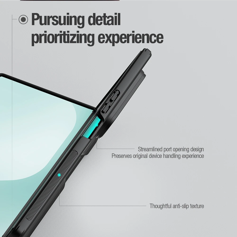 Nillkin Super Frosted FOLD Magnetic Pen Slot Zadní Kryt pro Samsung Galaxy Z Fold 8 Ultra Transparent Black