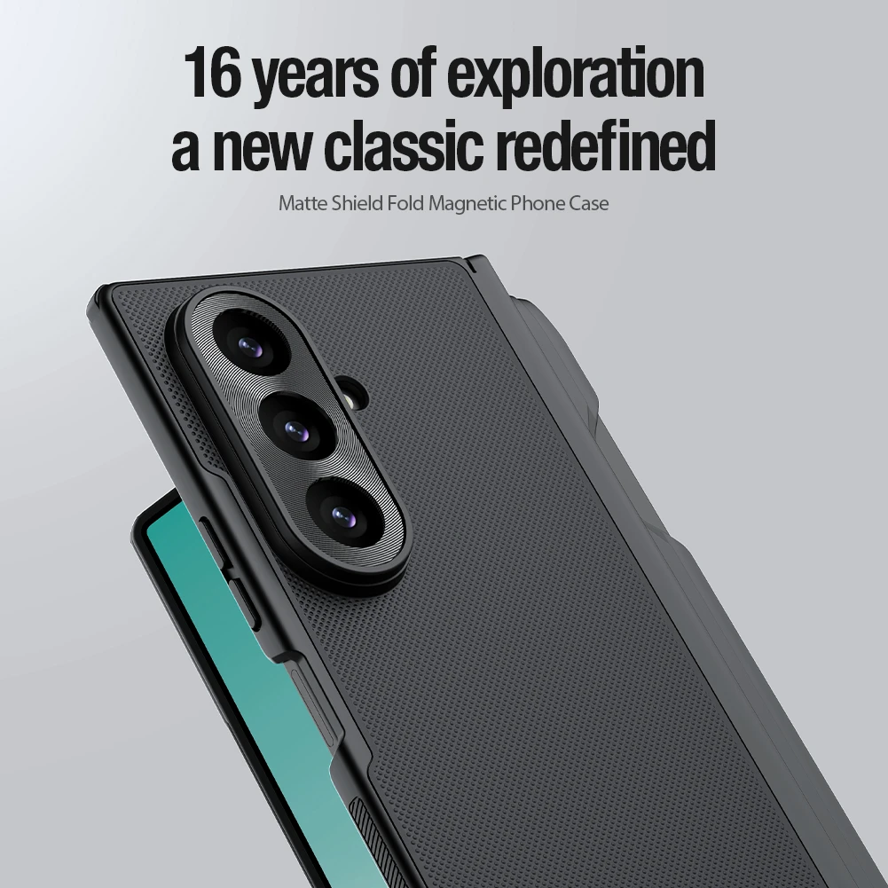 Nillkin Super Frosted FOLD Magnetic Pen Slot Zadní Kryt pro Samsung Galaxy Z Fold 8 Ultra Transparent Black