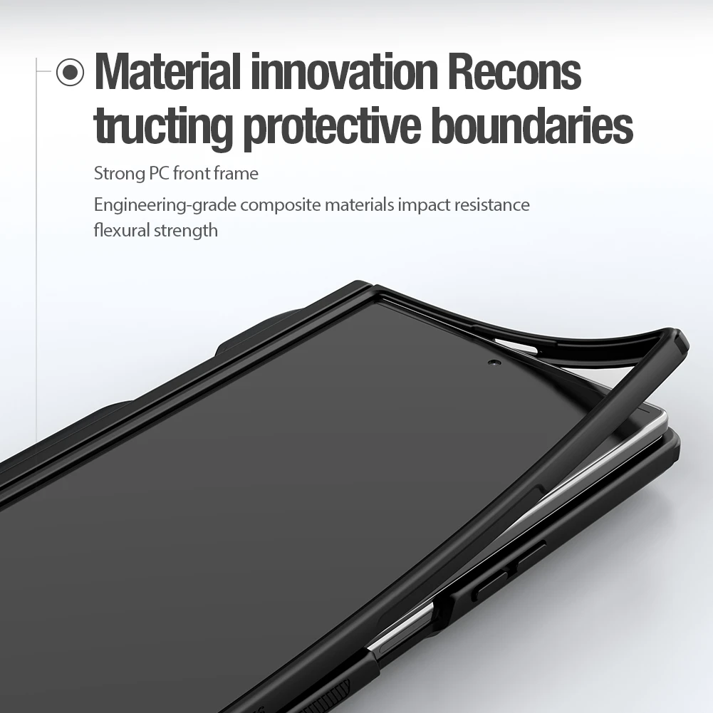 Nillkin Super Frosted FOLD Magnetic Pen Slot Zadní Kryt pro Samsung Galaxy Z Fold 8 Ultra Transparent Black