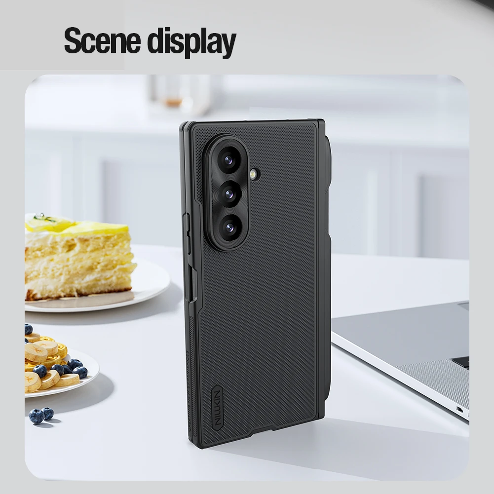 Nillkin Super Frosted FOLD Magnetic Pen Slot Zadní Kryt pro Samsung Galaxy Z Fold 8 Ultra Black