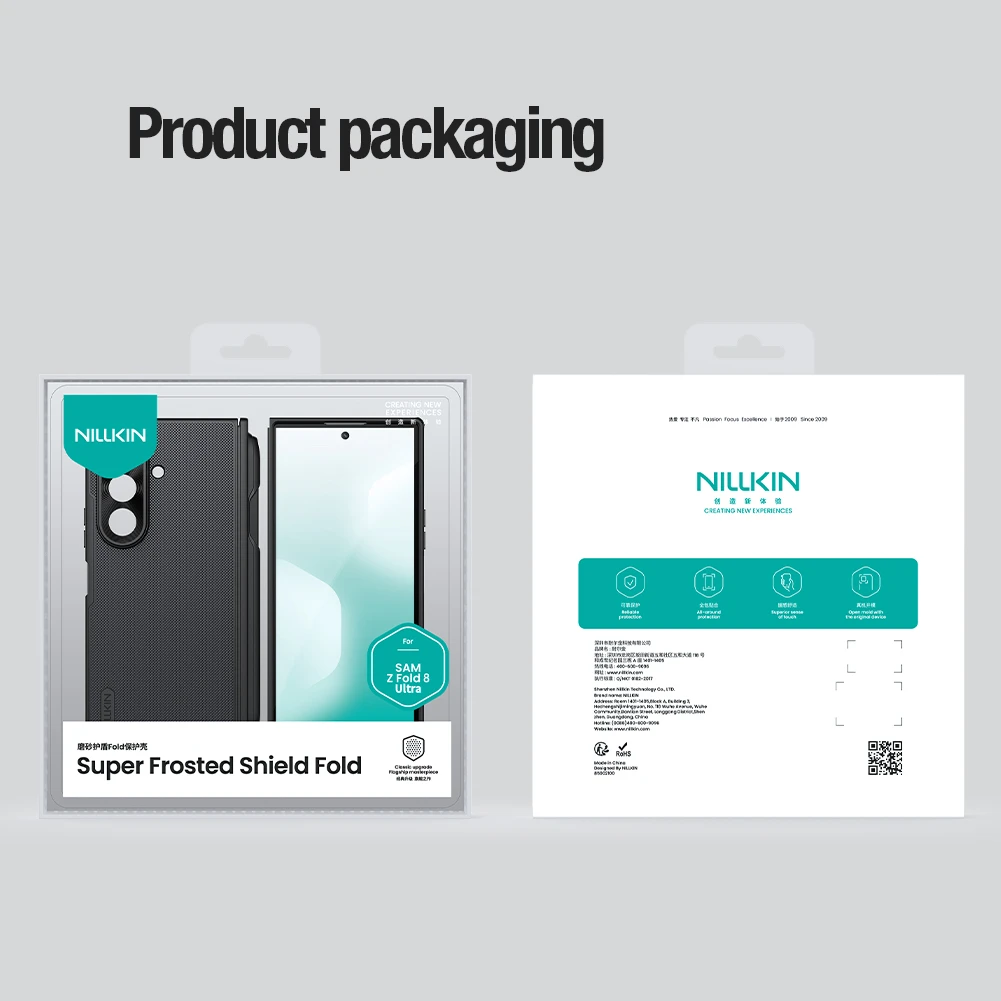 Nillkin Super Frosted FOLD Magnetic Pen Slot Zadní Kryt pro Samsung Galaxy Z Fold 8 Ultra Black
