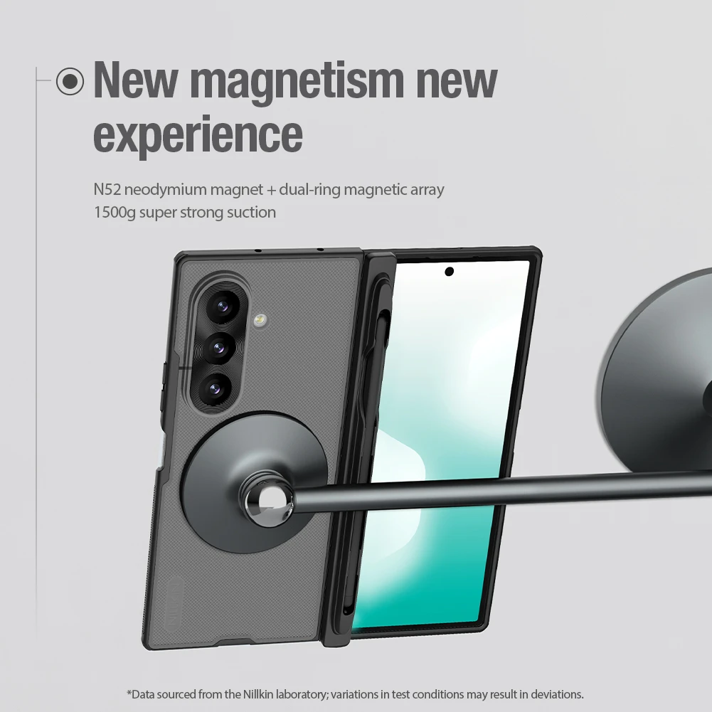 Nillkin Super Frosted FOLD Magnetic Pen Slot Zadní Kryt pro Samsung Galaxy Z Fold 8 Ultra Black