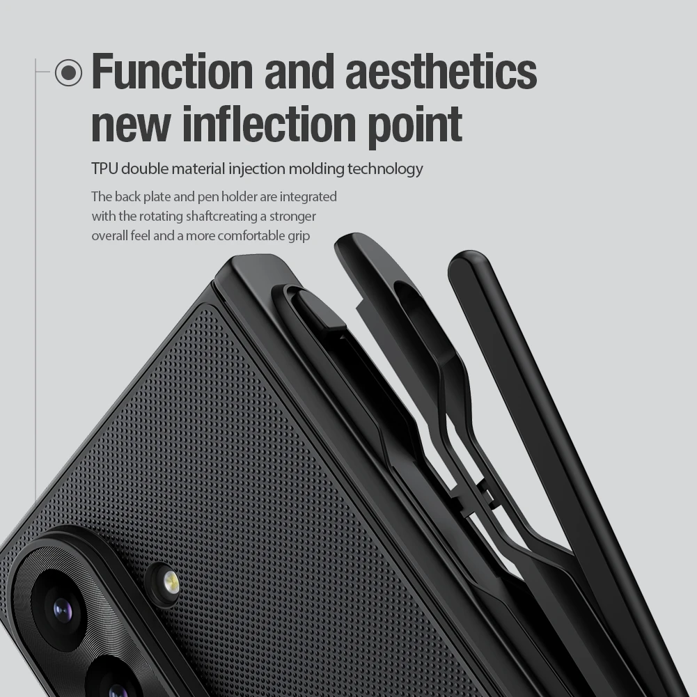 Nillkin Super Frosted FOLD Magnetic Pen Slot Zadní Kryt pro Samsung Galaxy Z Fold 8 Ultra Black