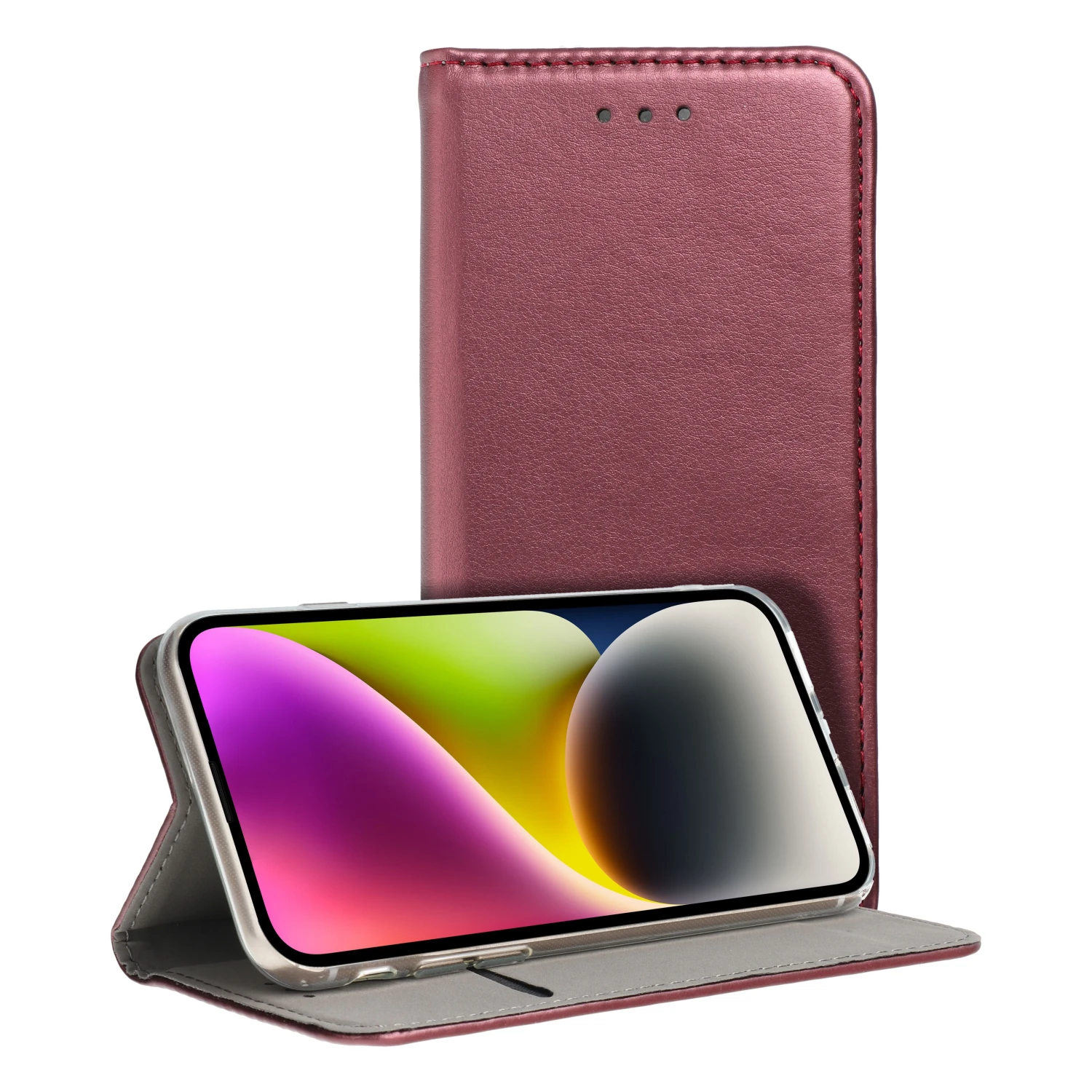 Flip case for Motorola EDGE 70 Smart Magneto burgundy