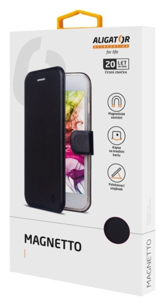 Flipové pouzdro ALIGATOR Magnetto pro Xiaomi 17T, černá