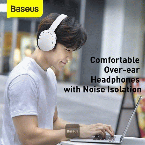 Bluetooth sluchátka Baseus Encok D02 Pro, bílá