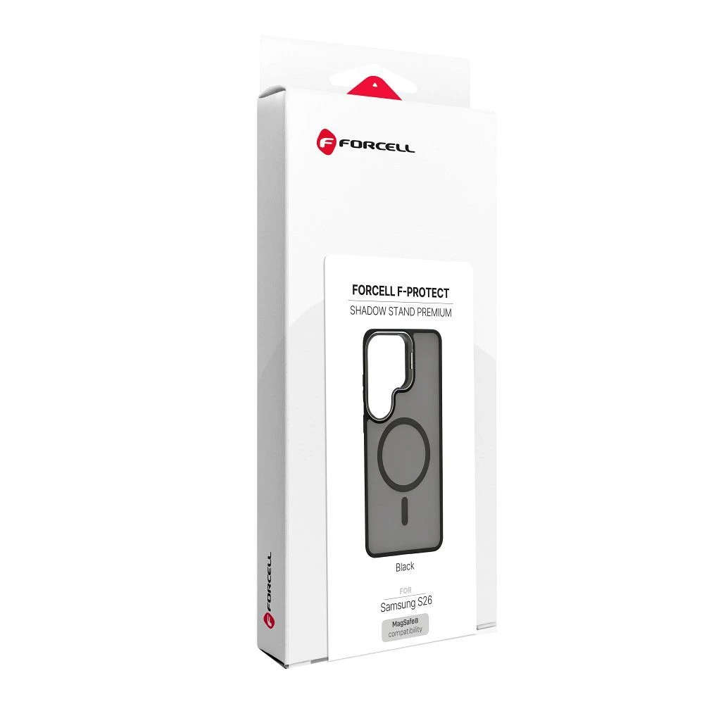 Case for Samsung S26 Forcell F-Protect Shadow Stand Premium compatible with MagSafe black