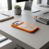 Case for iPhone 17 Pro Max / 18 Pro Max Forcell F-Protect Shadow Stand Premium compatible with MagSafe orange