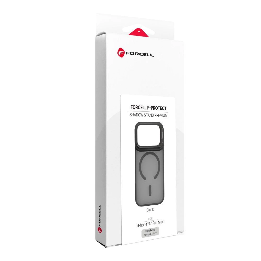Case for iPhone 17 Pro Max / 18 Pro Max Forcell F-Protect Shadow Stand Premium compatible with MagSafe black