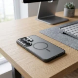 Case for Samsung A57 Forcell F-Protect Shadow Stand Premium compatible with MagSafe grey