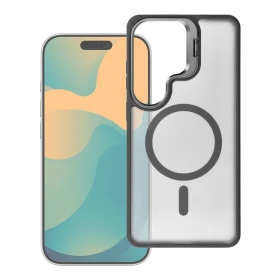 Case for Samsung A57 Forcell F-Protect Shadow Stand Premium compatible with MagSafe grey