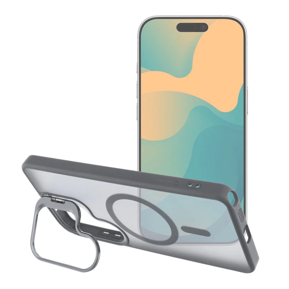 Case for Samsung A57 Forcell F-Protect Shadow Stand Premium compatible with MagSafe grey