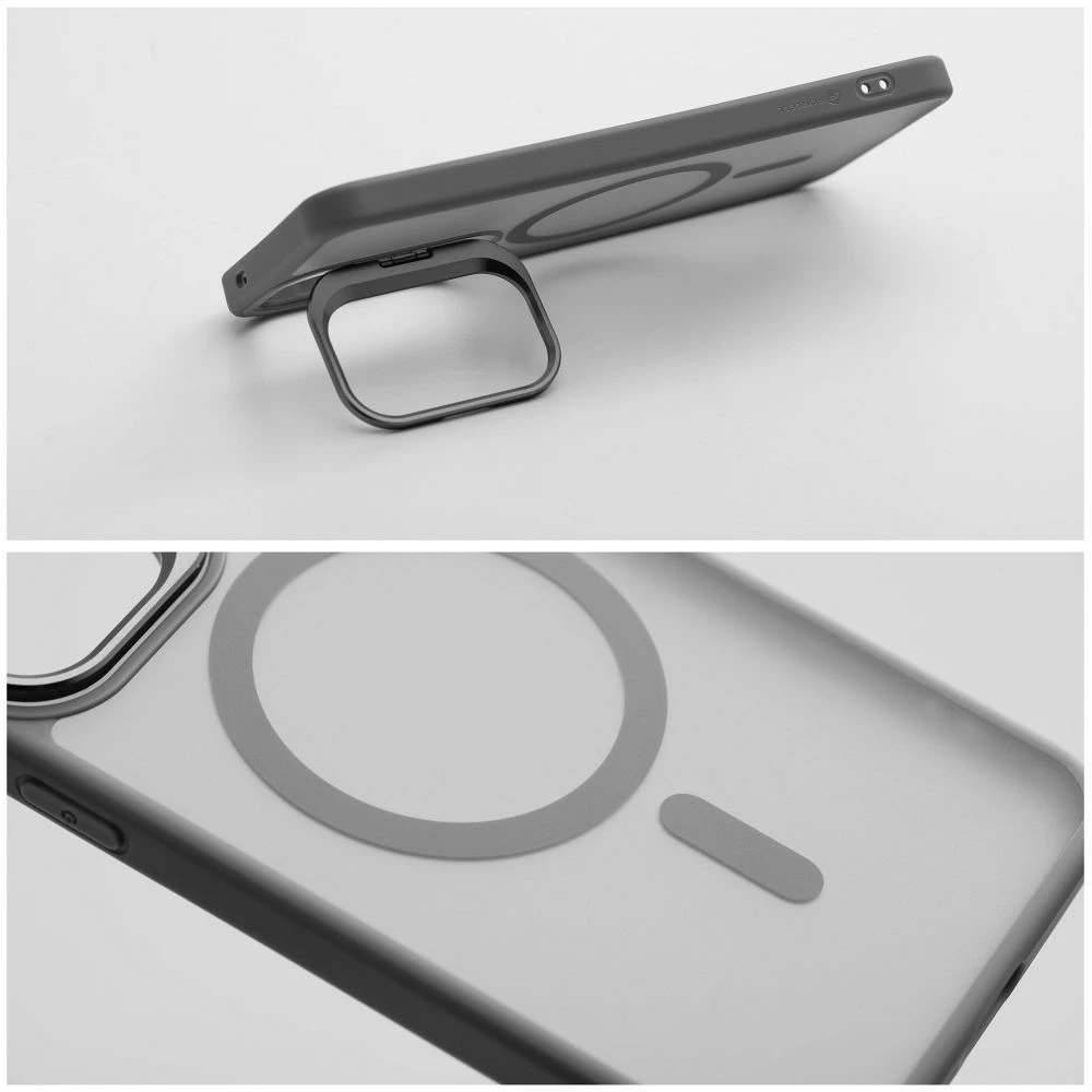 Case for Samsung A57 Forcell F-Protect Shadow Stand Premium compatible with MagSafe grey
