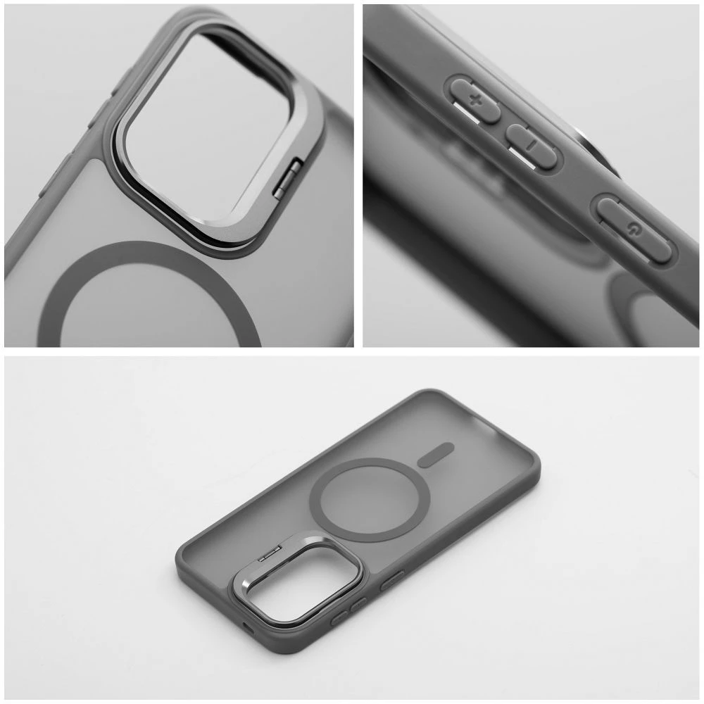 Case for Samsung A57 Forcell F-Protect Shadow Stand Premium compatible with MagSafe grey