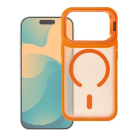 Case for iPhone 17 Pro / 18 Pro Forcell F-Protect Shadow Stand Premium compatible with MagSafe orange