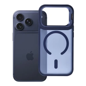 Case for iPhone 17 Pro / 18 Pro Forcell F-Protect Shadow Stand Premium compatible with MagSafe navy blue