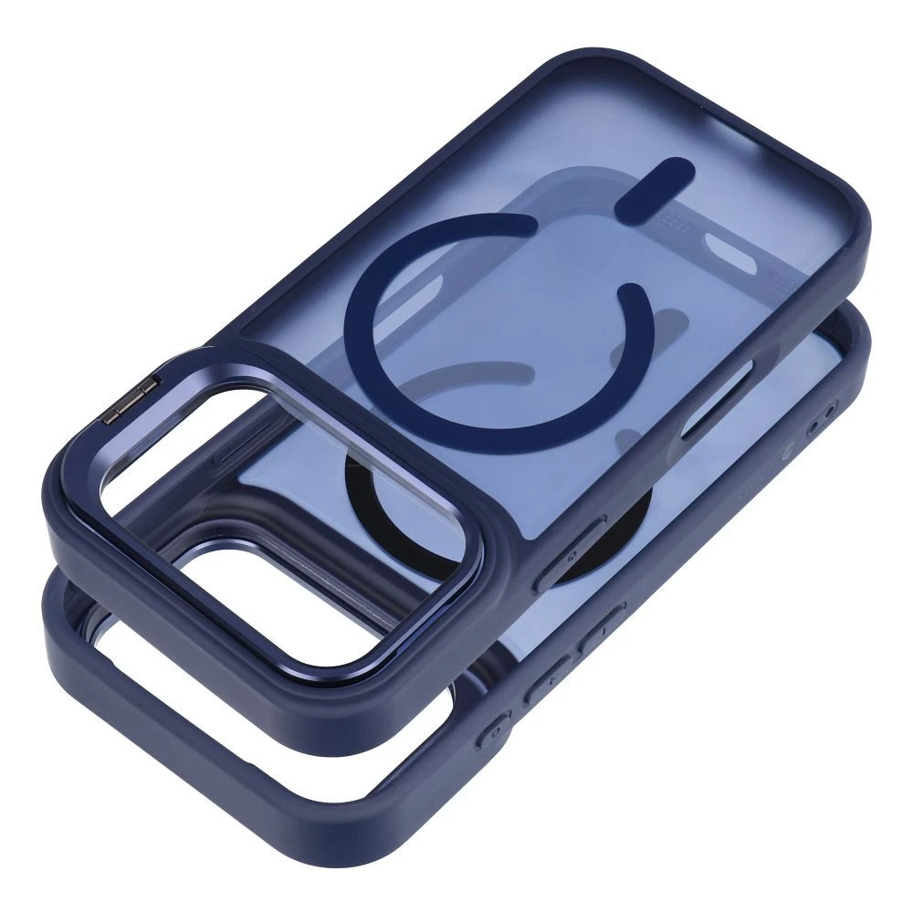 Case for iPhone 17 Pro / 18 Pro Forcell F-Protect Shadow Stand Premium compatible with MagSafe navy blue