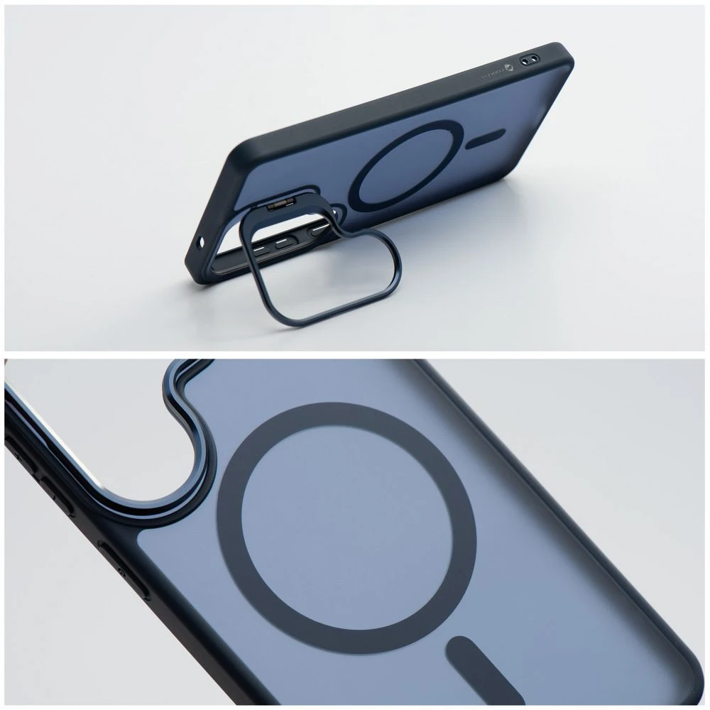 Case for Samsung S26 ULTRA Forcell F-Protect Shadow Stand Premium compatible with MagSafe navy blue