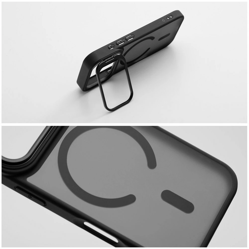 Case for iPhone 17 Forcell F-Protect Shadow Stand Premium compatible with MagSafe black