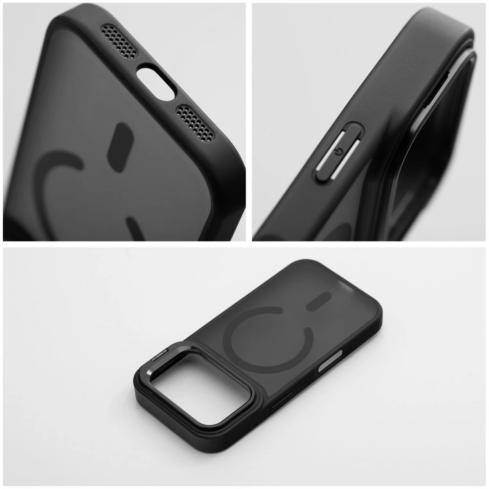 Case for iPhone 17 Forcell F-Protect Shadow Stand Premium compatible with MagSafe black