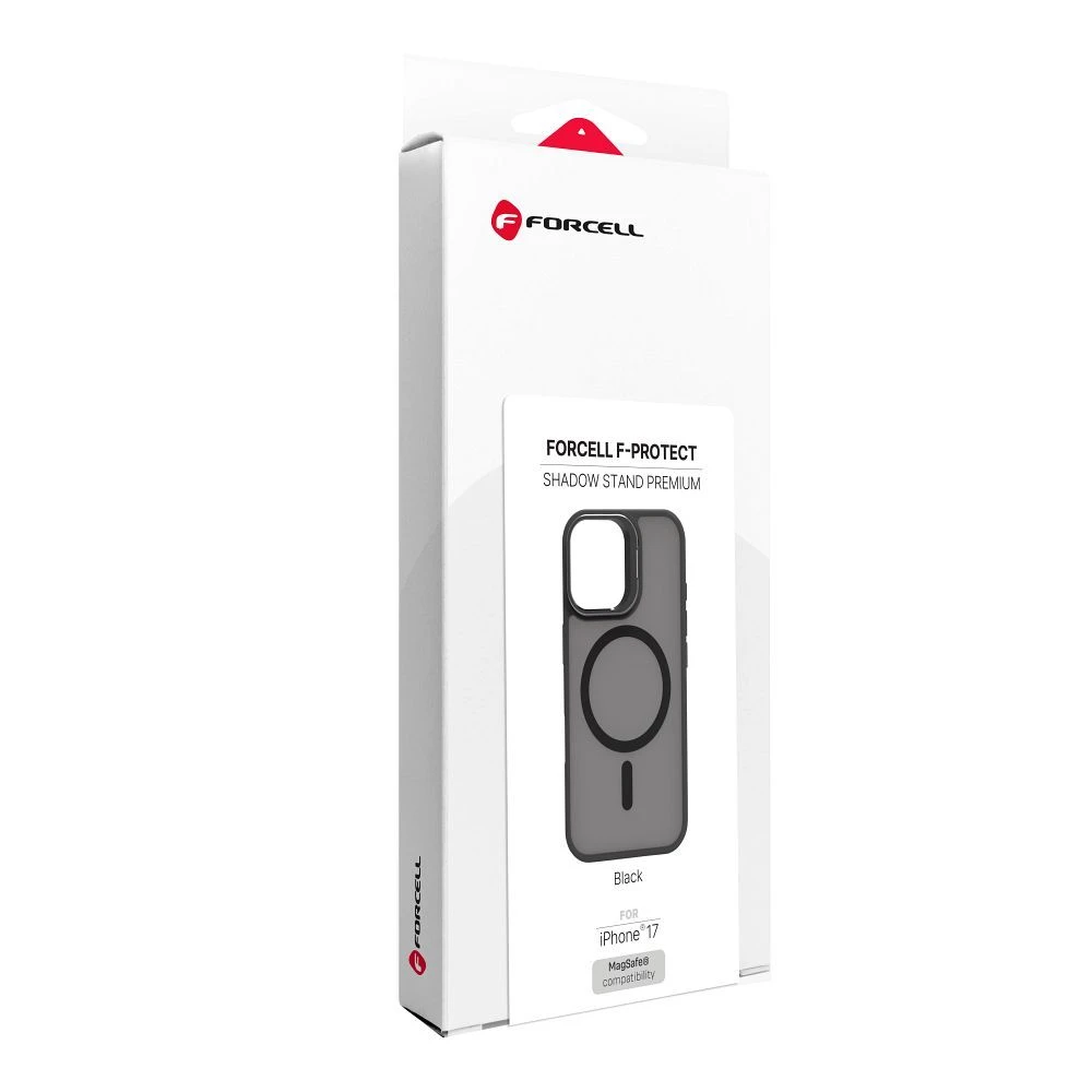 Case for iPhone 17 Forcell F-Protect Shadow Stand Premium compatible with MagSafe black