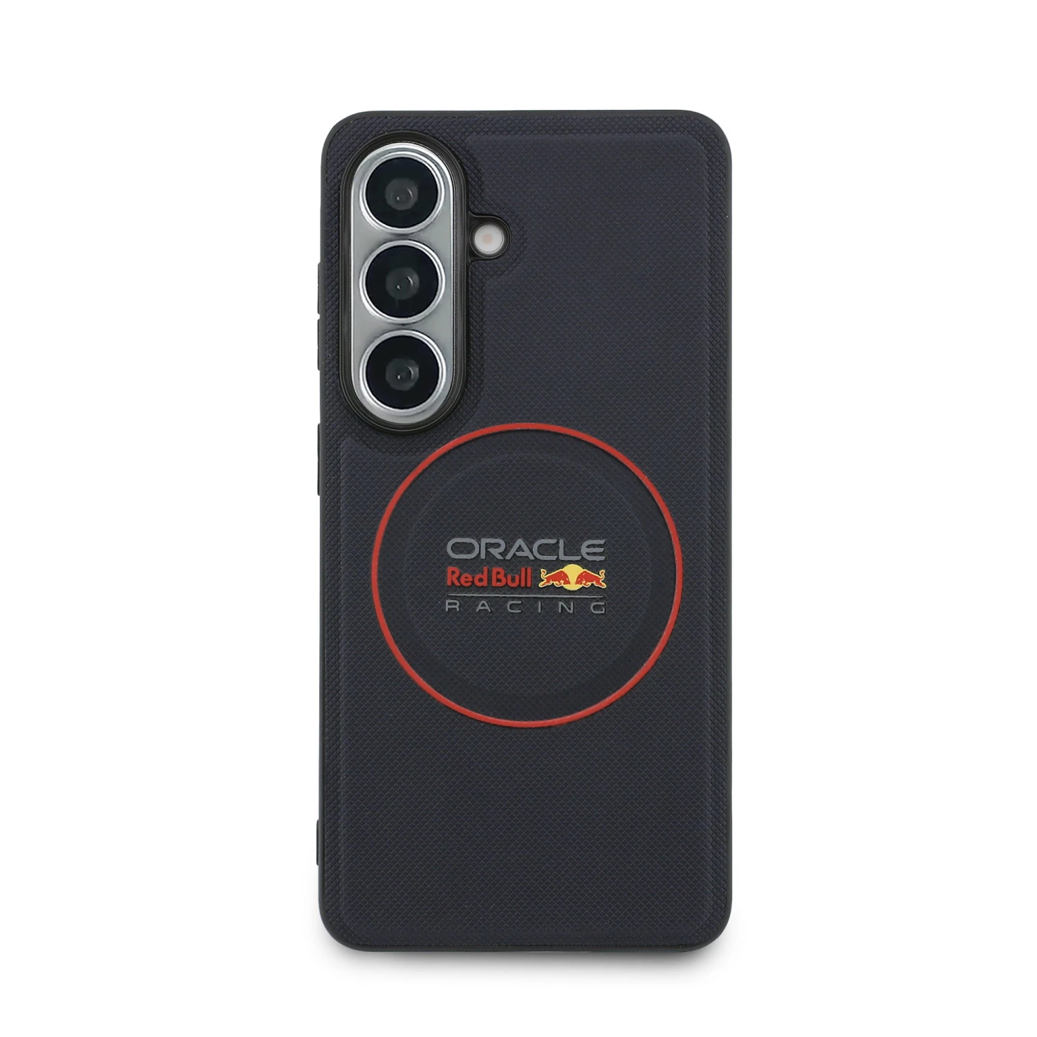 Red Bull PU Leather Meshed Red Ring Magnetic Zadní Kryt pro Samsung Galaxy S26 Navy