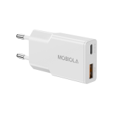 Mobiola 30W (USB-A / USB-C) bílá