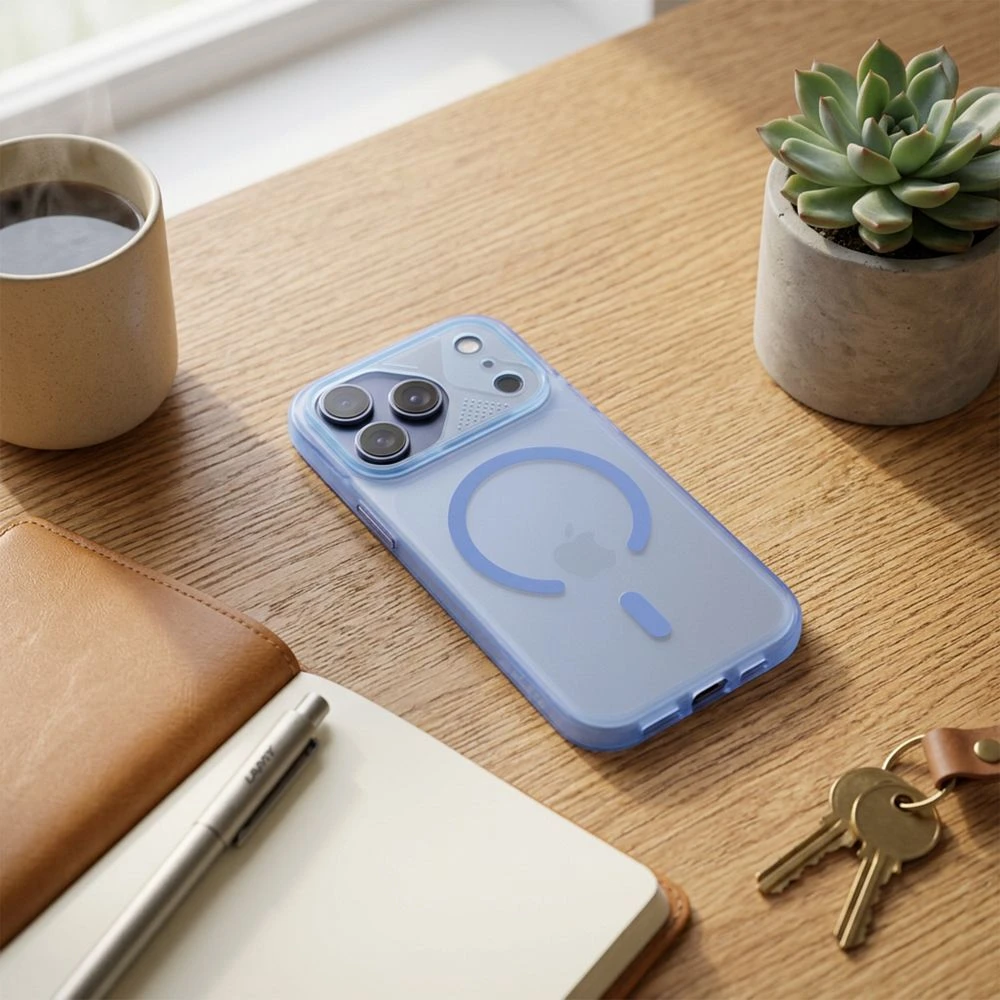 Case for iPhone 15 Aurora compatible with MagSafe blue