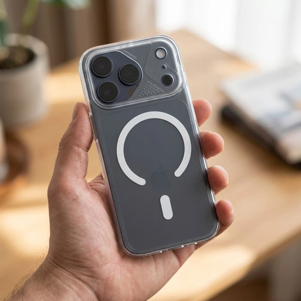 Case for iPhone 15 Aurora compatible with MagSafe white