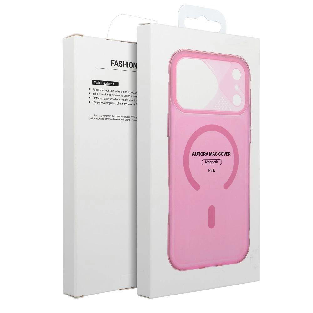 Case for iPhone 15 Aurora compatible with MagSafe pink