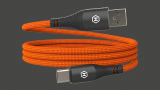 Magnetický kabel Hammer USB/USB-C 65W 1m, oranžová