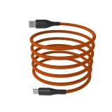 Magnetický kabel Hammer USB/USB-C 65W 1m, oranžová