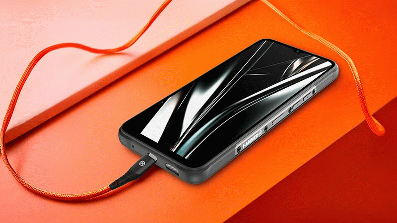 Magnetický kabel Hammer USB/USB-C 65W 1m, oranžová