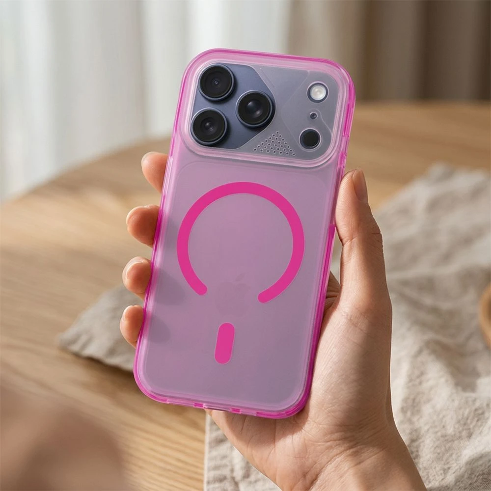 Case for iPhone 17 PRO MAX Aurora compatible with MagSafe pink