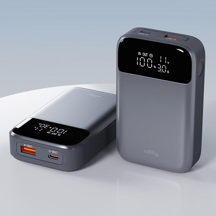 Powerbanka Allity APB-200 10000mAh, 33W, šedá