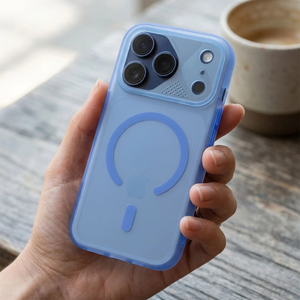 Case for iPhone 17 PRO MAX Aurora compatible with MagSafe blue