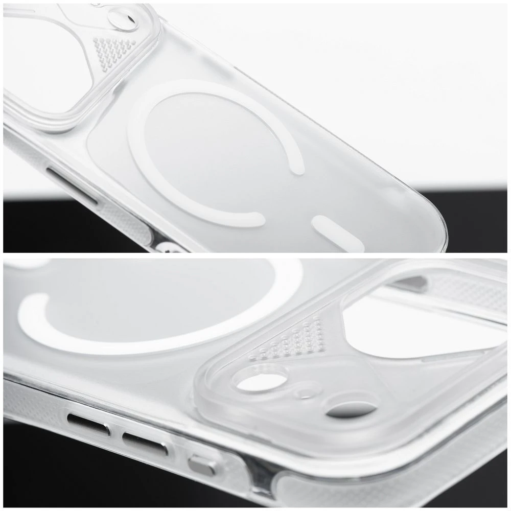 Case for iPhone 14 PRO Aurora compatible with MagSafe white