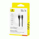 Kabel Baseus Silky USB/USB-C 1m 100W, černá