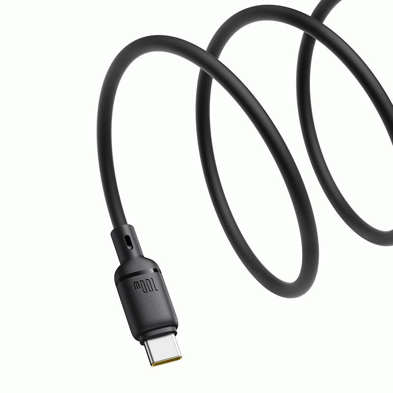 Kabel Baseus Silky USB/USB-C 1m 100W, černá